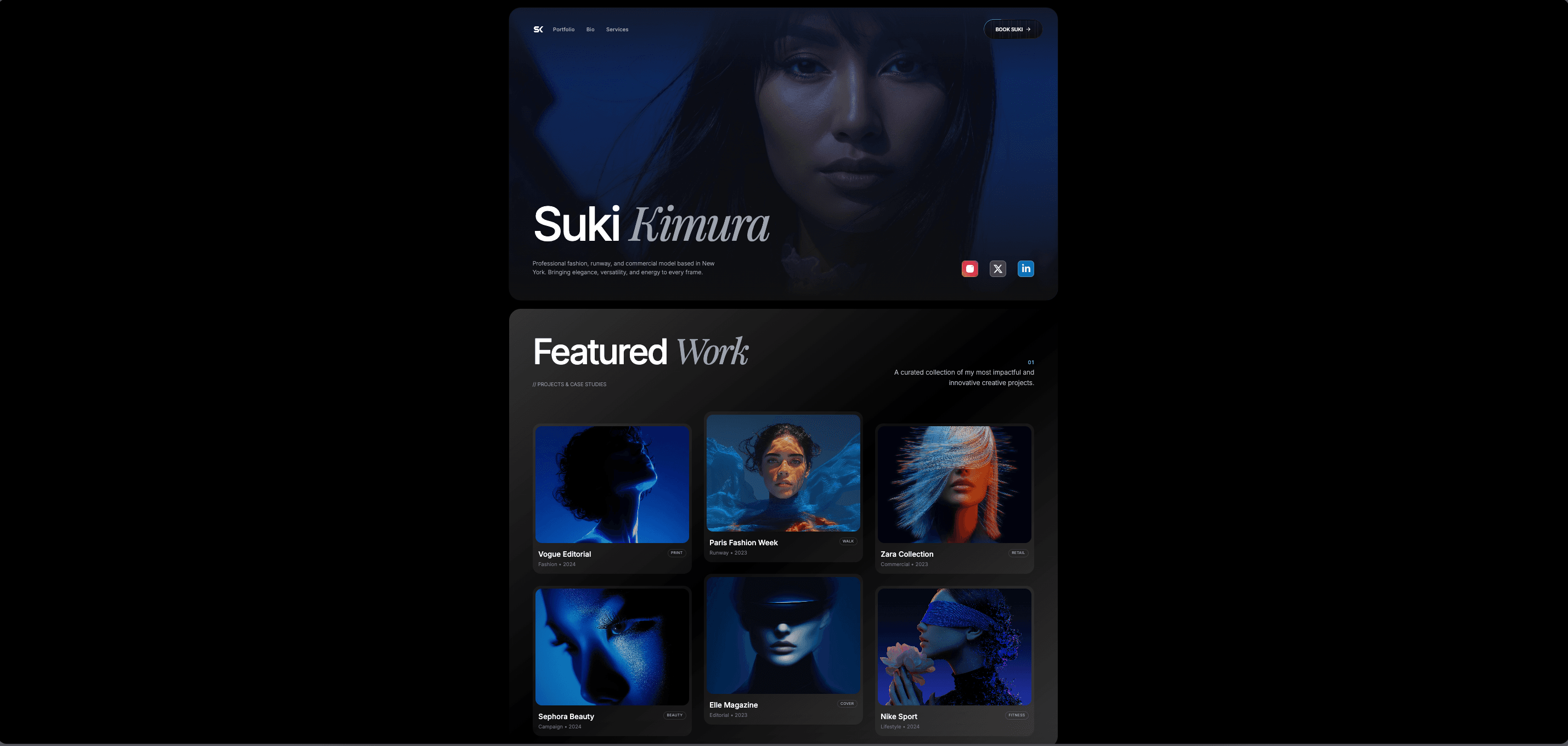 Sarah — Model Portfolio